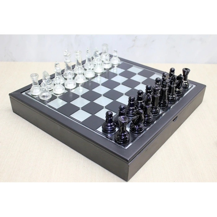 Nevamel Kutulu Cam Satranç Seti