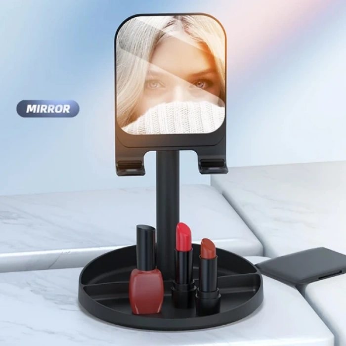 Nevamel KUULAA K2 Aynalı Cep Telefonu Ve Tablet Masaüstü Standı Tutucu-(5775)