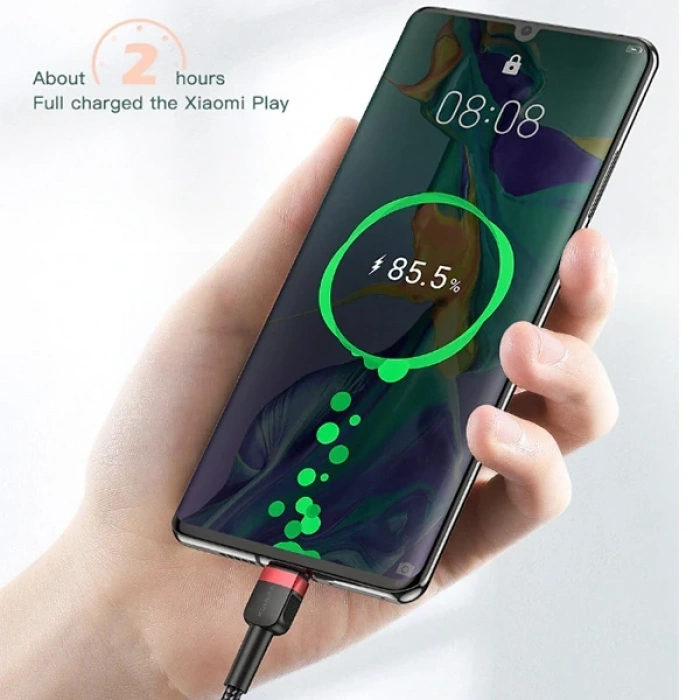 Nevamel KUULAA Mikro Usb 3A Hızlı Şarj 0.50CM kısa Android Usb Şarj Kablosu-(5775)