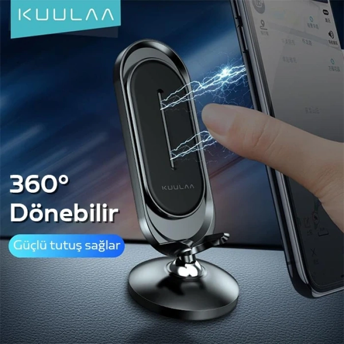Nevamel KUULAA Universal Mıknatıslı Standlı Cep Telefon Araç Tutucu Aluminum-(5775)