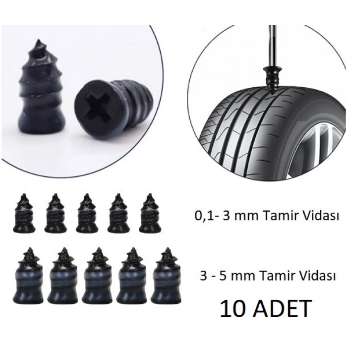 Nevamel® Lastik Tamir Kiti Kauçuk Vida Seti