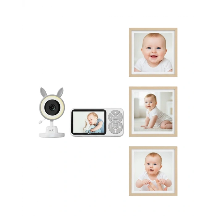 Nevamel® LCD Ekranlı Bebek İzleme Kamerası Ninnili Gece Görüşlü Güvenlik Sistemi