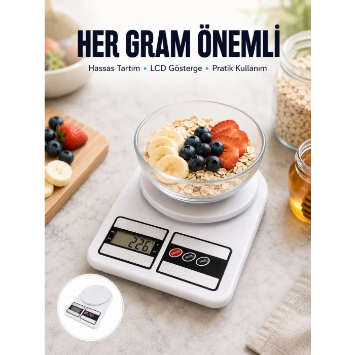 Nevamel® LCD Ekranlı Yüksek Hassasiyetli Dijital Mutfak Terazisi Yeni Nesil