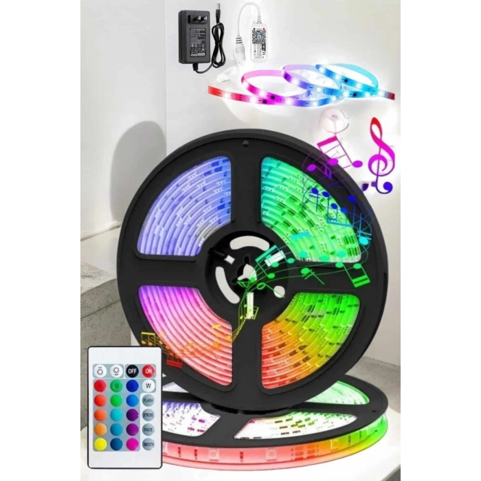 Nevamel Led Işık 5 Metre Şerit Led RGB Işıklı