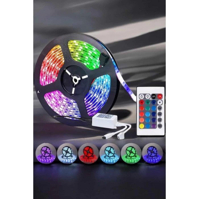 Nevamel Led Işık 5 Metre Şerit Led RGB Işıklı