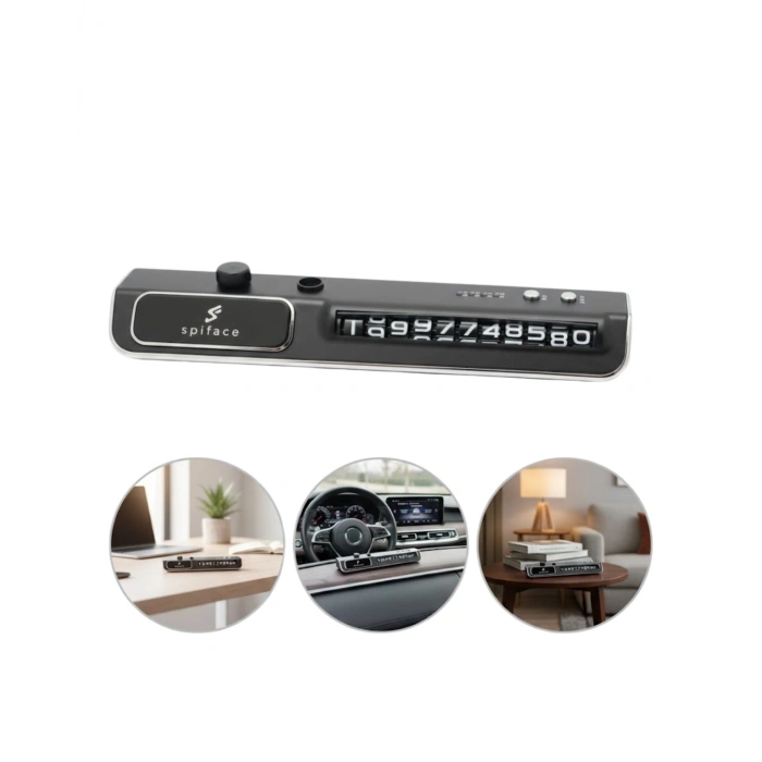 Nevamel® LED Işıklı Araç Ön Cam Telefon Numarası Gösterme Aparatı + 3 Seviyeli Hava Nemlendirici