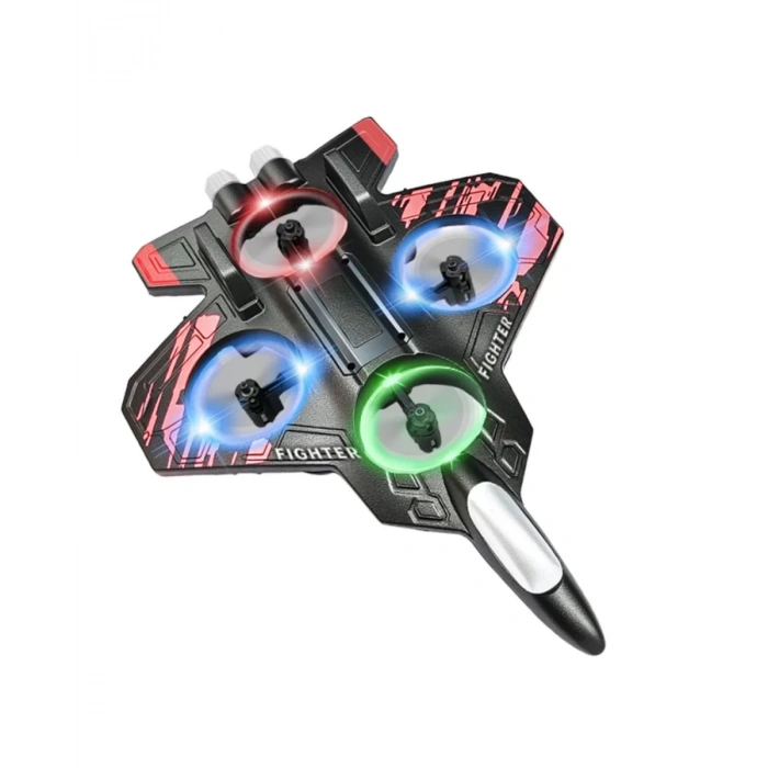 Nevamel® LED Işıklı Fighter Jet Tasarımlı Drone Uzaktan Kumandalı Akrobatik Oyuncak Uçak