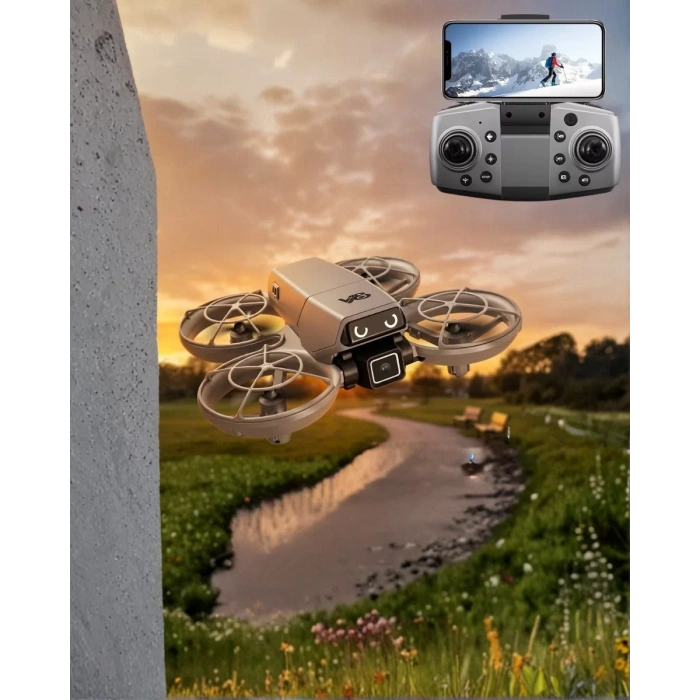 Nevamel® LED Işıklı Mini Drone Kameralı Headless ve APP Destekli