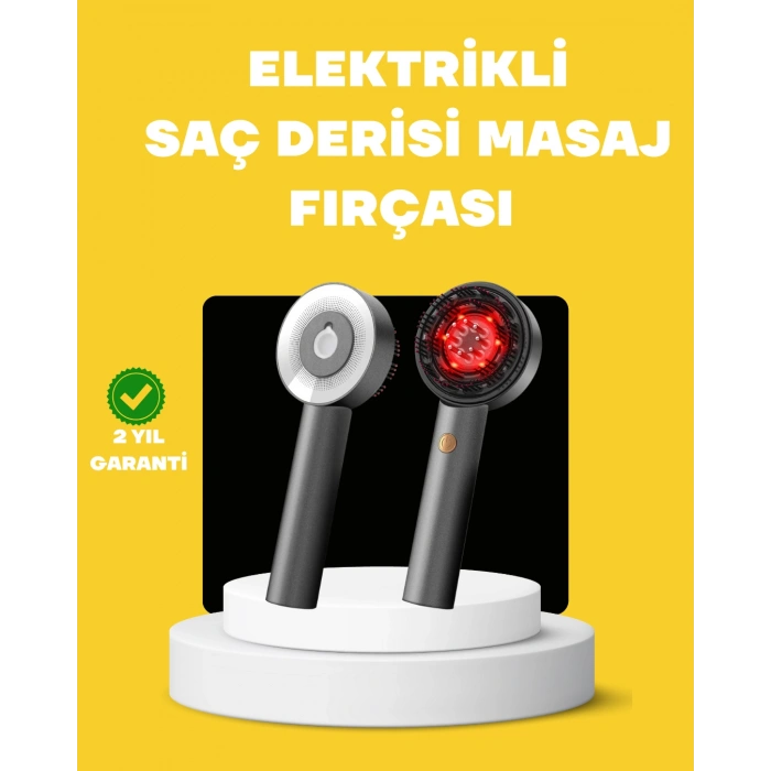Nevamel® LED Teknolojili Elektrikli Saç Masaj Fırçası Mikro Akımlı