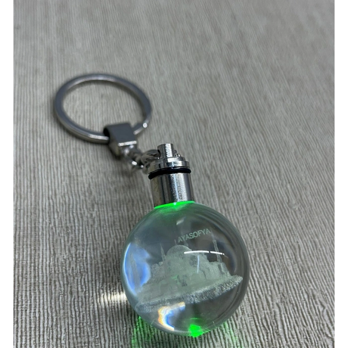 Nevamel Ledli Ayasofya Tasarımı Kristal Anahtarlık