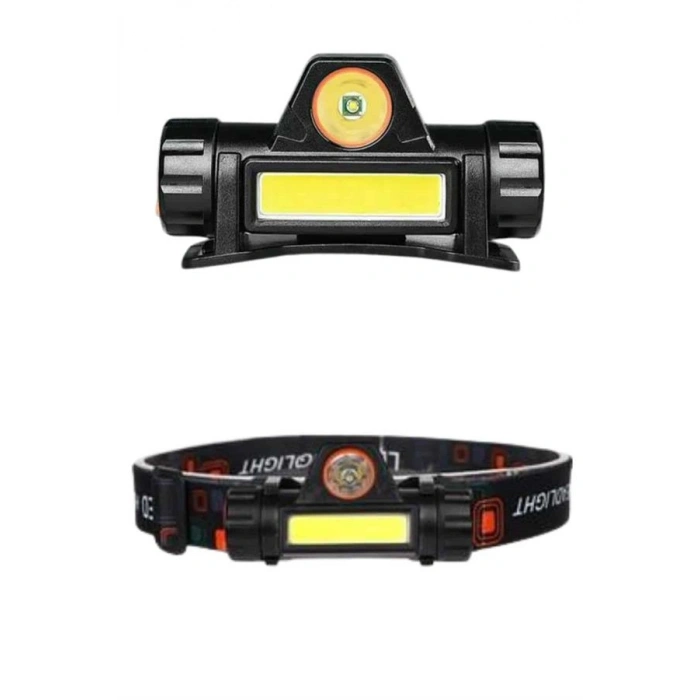 Nevamel Ledli Şarjlı Kafa Lambası LED Şarjlı Su Geçirmez Kafa Feneri