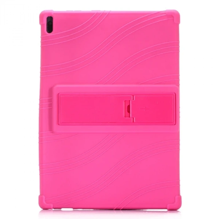 Nevamel Lenovo Tab E10 TB-X104F Tab 4 10.1 Inch Tablet Standlı Silikon Kılıf-(5775)