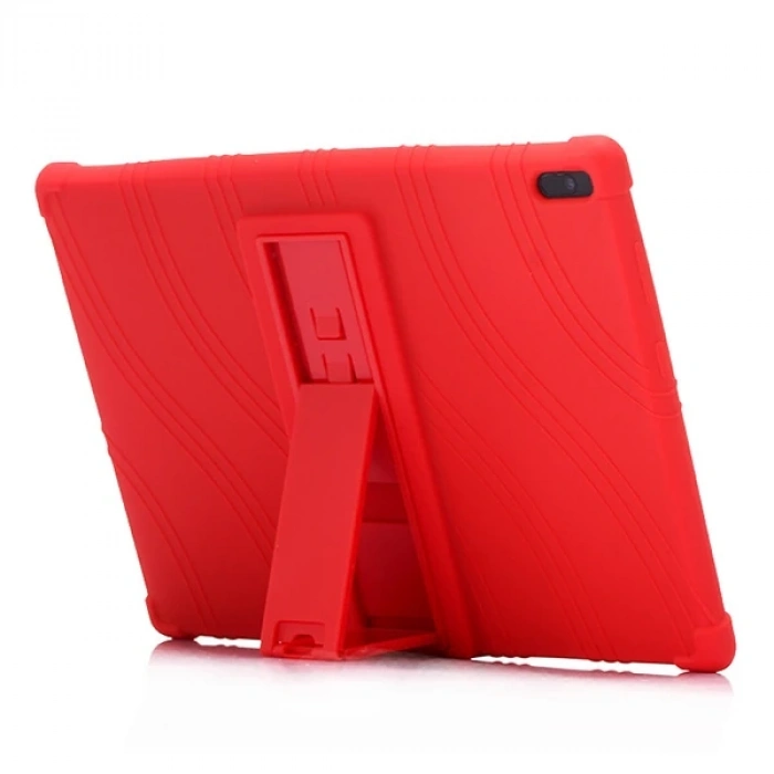 Nevamel Lenovo Tab E10 TB-X104F Tab 4 10.1 Inch Tablet Standlı Silikon Kılıf-(5775)