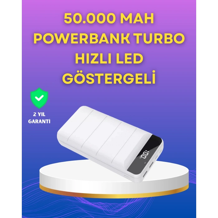 Nevamel Lightning ve Type-C Girişli 50000mAh Powerbank