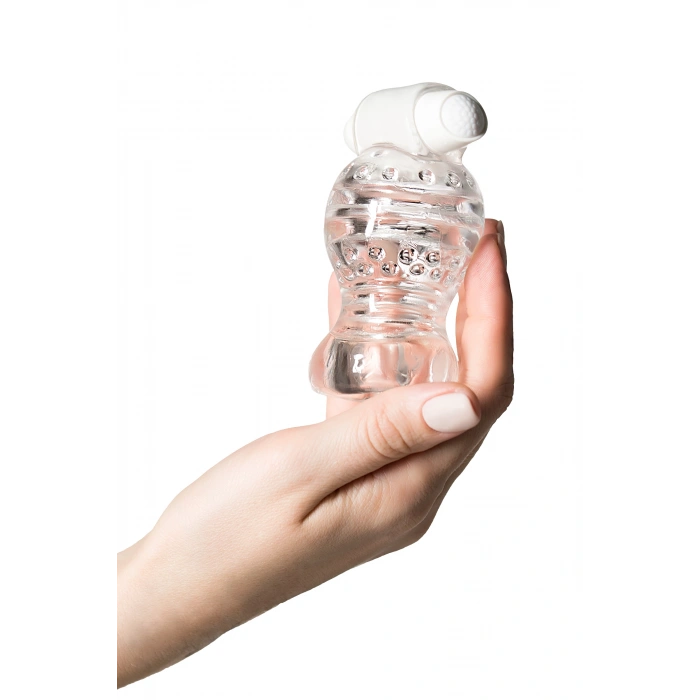 Nevamel® Lingam Masturbator ,Shakti, Tpe, Şeffaf, 9 Cm