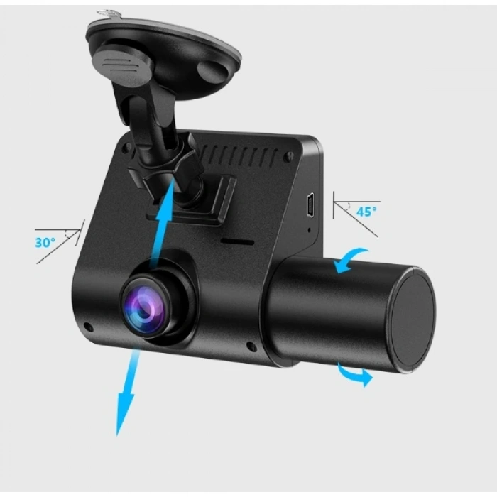 Nevamel M80 3 Lens Araç Kamerası