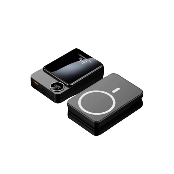 Nevamel Magsafe Powerbank 10.000 mAh 22.5 Watt Hızlı Şarj Göstergeli Kablosuz Taşınabilir Şarj