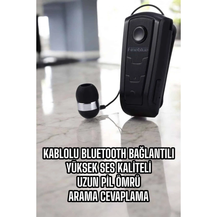 Nevamel Makaralı Bluetooth Kulaklık Çağrı Cevaplama Kablolu Uzun Pil Ömrü