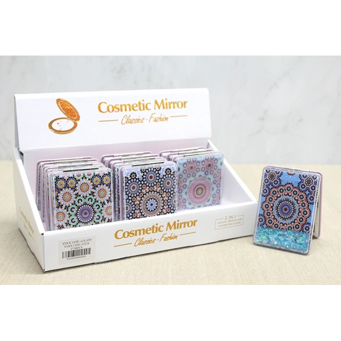 Nevamel® Mandala Desenli Hareketli Sulu El Aynası - Model 1