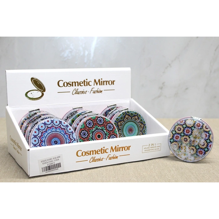 Nevamel® Mandala Desenli Hareketli Sulu El Aynası - Model 3