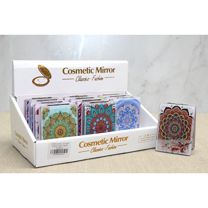 Nevamel® Mandala Desenli Hareketli Sulu El Aynası - Model 4