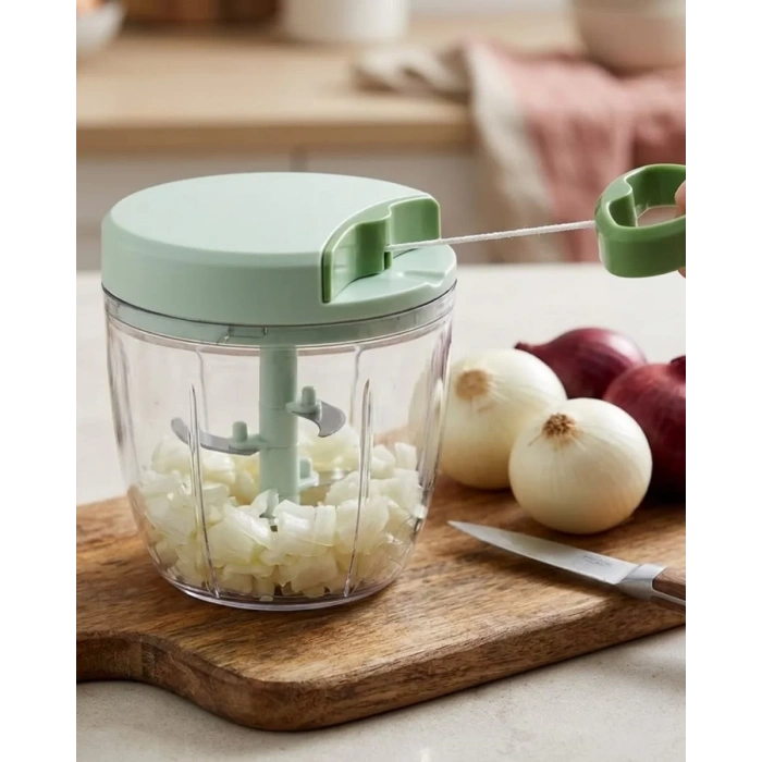 Nevamel® Manuel İpli Sebze Doğrayıcı Çok Bıçaklı Pratik Mutfak Blenderı