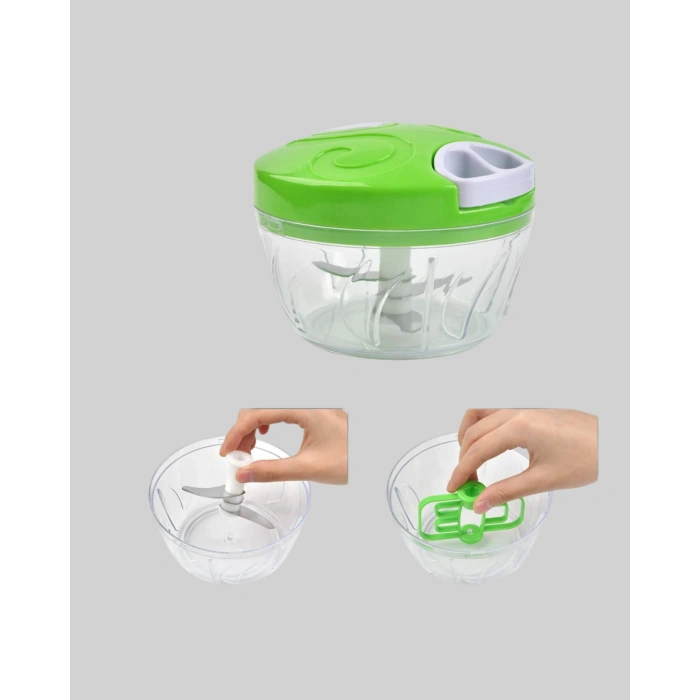 Nevamel® Manuel Yiyecek Doğrayıcı İpli Hızlı Pratik Sebze Kıyıcı