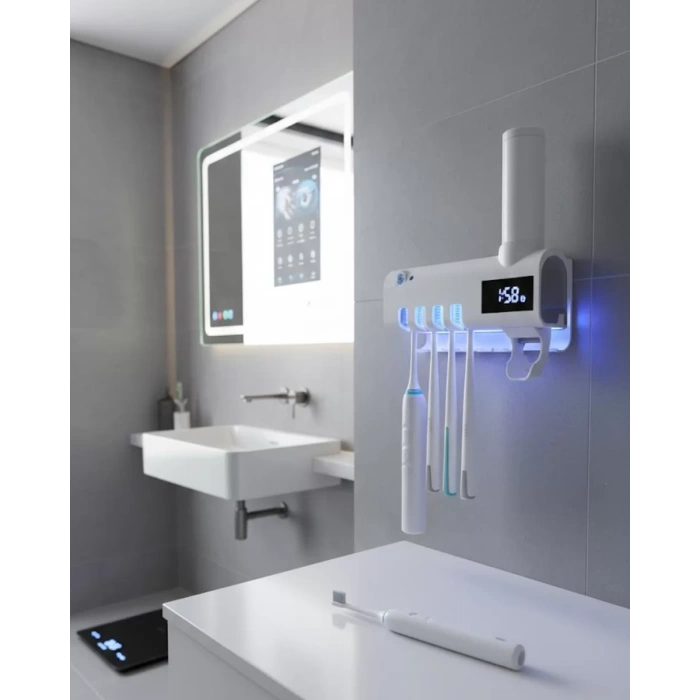 Nevamel® Manyetik Duvar Tipi UV Hijyenik Diş Fırçası Tutucu