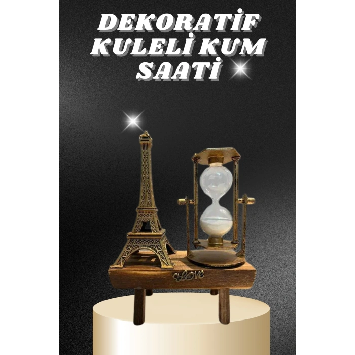 Nevamel Masa Biblosu Dekoratif Süs Kum Saati Eyfel Kulesi Hediyelik Kum Saati