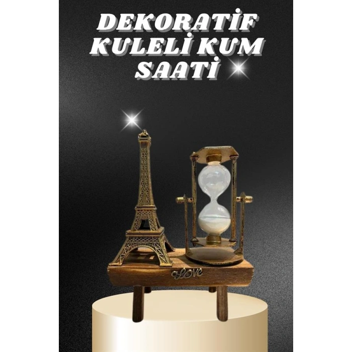 Nevamel Masa Biblosu Dekoratif Süs Kum Saati Eyfel Kulesi Hediyelik Kum Saati