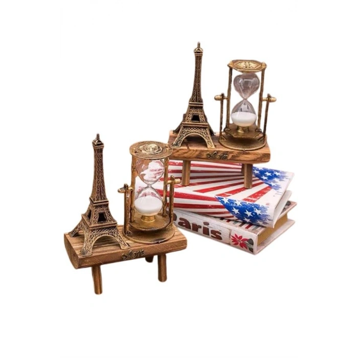 Nevamel Masa Biblosu Dekoratif Süs Kum Saati Eyfel Kulesi Hediyelik Kum Saati