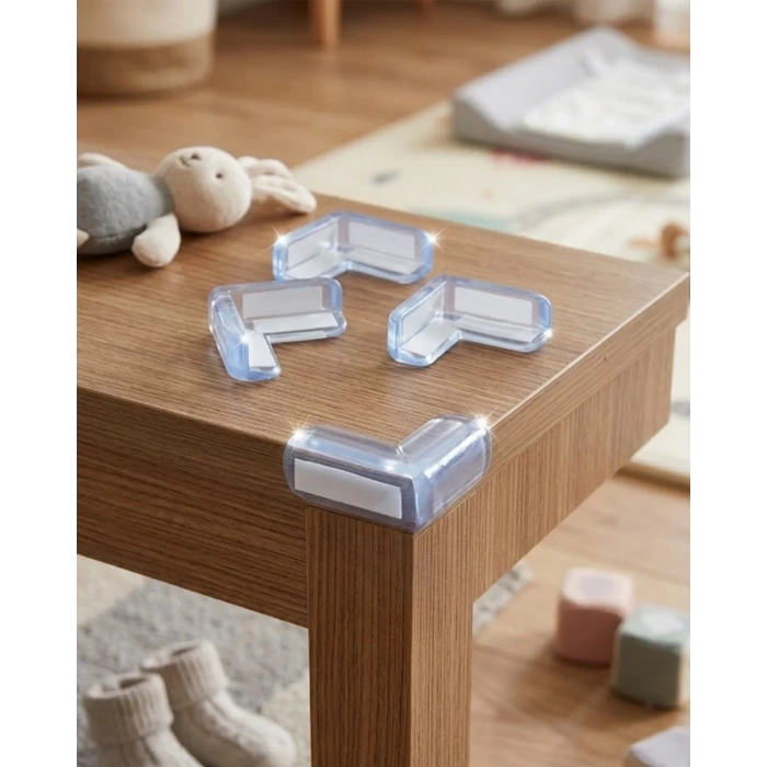 Nevamel® Masa Köşe Koruyucu 4 Lü Set Bebek Çocuk Güvenlik Köşe Aparatı