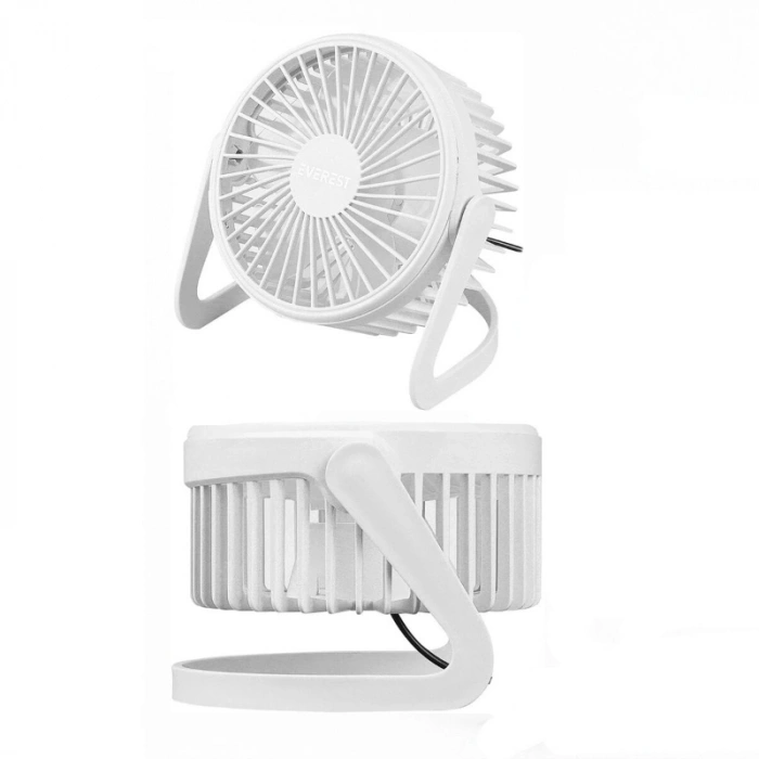 Nevamel® Masaüstü Mini USB Fan - PVC Gövdeli - 360° Ayarlanabilir
