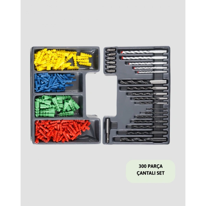 Nevamel® Matkap Ucu Seti 24 Parça Organizer Kutulu Ahşap Metal Beton Uyumlu