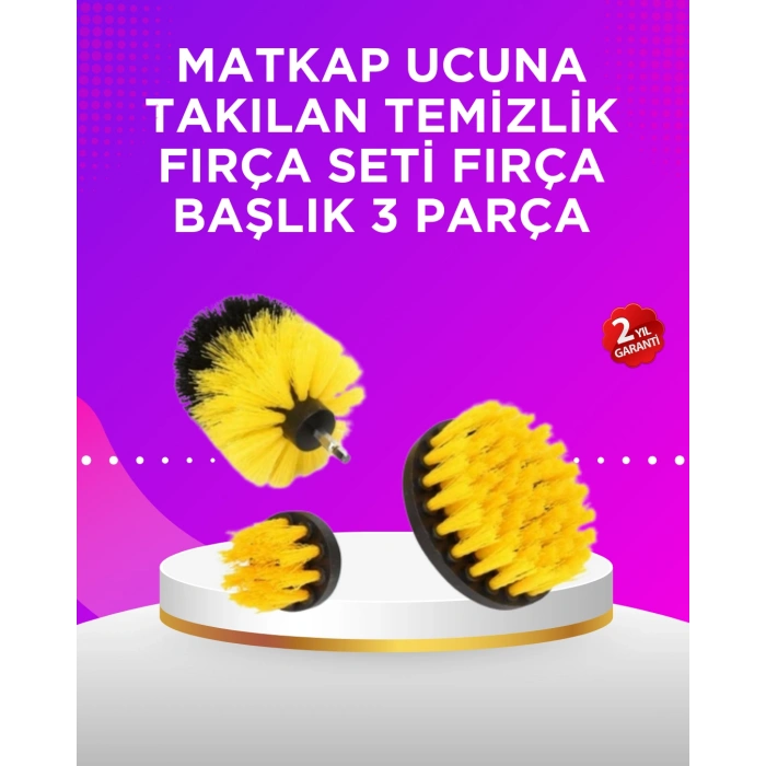 Nevamel Matkap Ucu Temizlik Fırçası Seti Banyo Fayans Zemin İçin