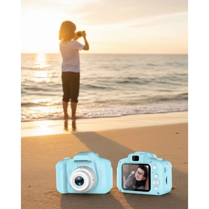 Nevamel® Mavi HD Taşınabilir Mini Dijital Kamera Video ve Fotoğraf Kayıt Özellikli