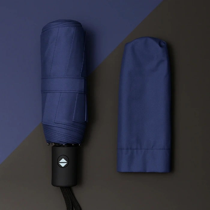 Nevamel Mavi Kılıflı Otomatik Kompakt Şemsiye