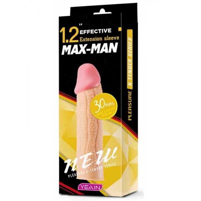 Nevamel® Max Man 30Mm Dolgulu Penis Kılıfı Yn0050