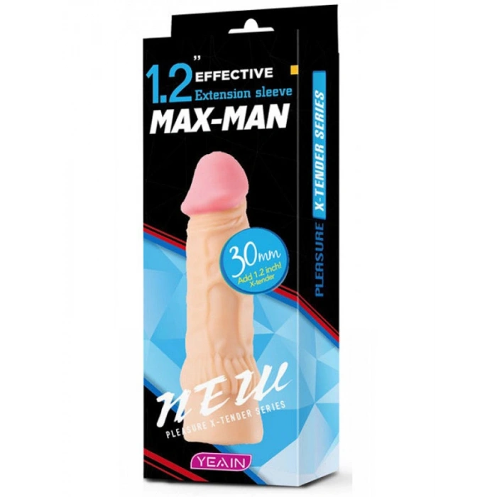 Nevamel® Max Man 30Mm Dolgulu Penis Kılıfı Yn0051