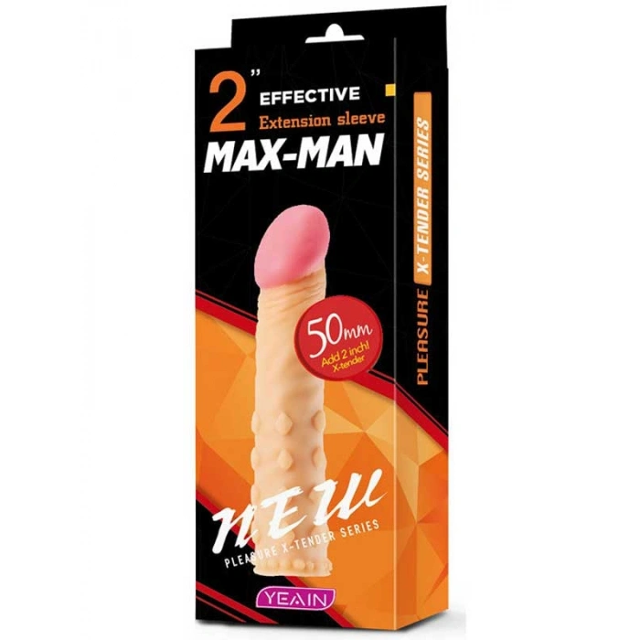 Nevamel® Max Man 50Mm Dolgulu Penis Kılıfı Yn0049