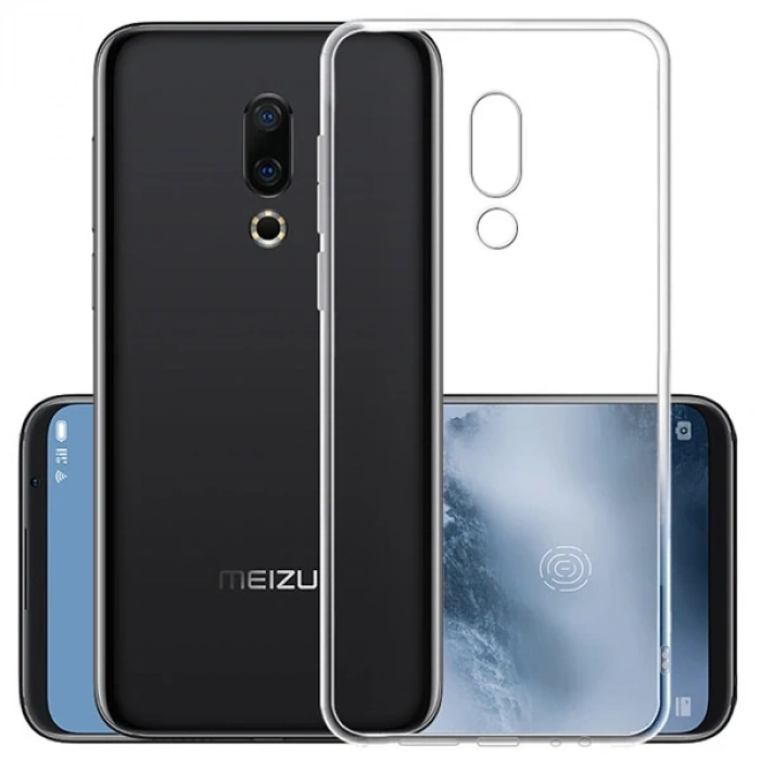 Nevamel Meizu 16 Plus Kamera Korumalı Ultra Koruma Silikon Kılıf-(5775)