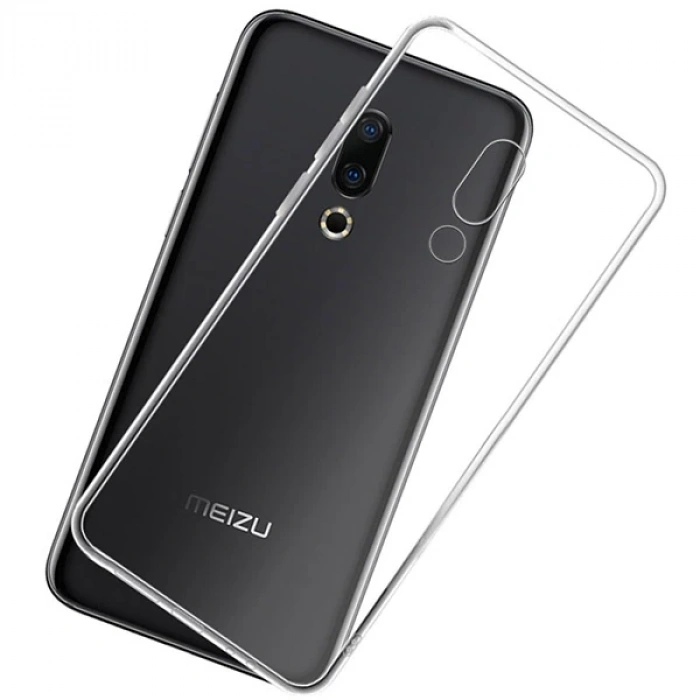 Nevamel Meizu 16 Plus Kamera Korumalı Ultra Koruma Silikon Kılıf-(5775)