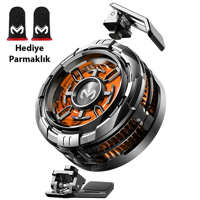 Nevamel® MEMO CX08 iOS Android Soğutucu 15W Manyetik + Arka Klips 2si 1 Arada Yarı İletken Soğutma Fanı Radyatörü-(5775)