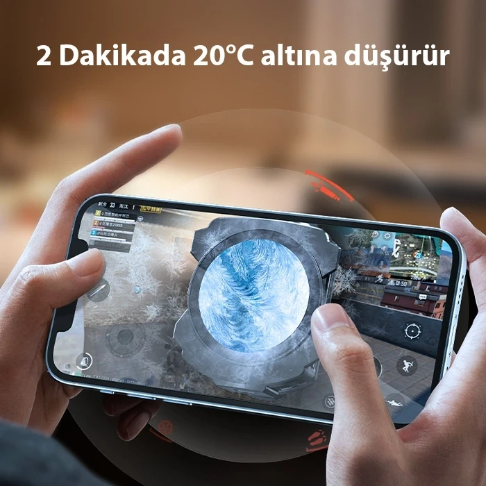 Nevamel MEMO CX12 Powerbank Girişli Manyetik Cep Telefon Soğutma Fanı Radyatör Soğutucu-(5775)