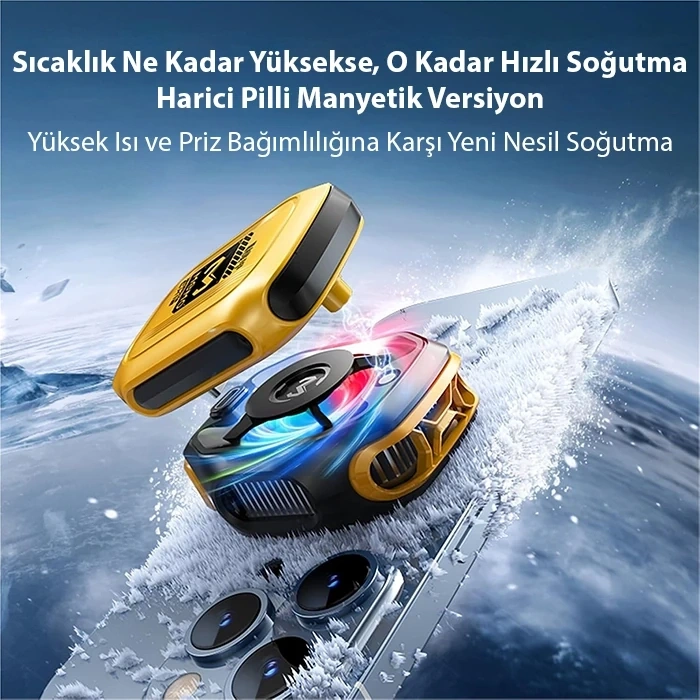 Nevamel Memo CX12 Pro 2000Mah Bataryalı i Manyetik Cep Telefon Soğutma-(5775)