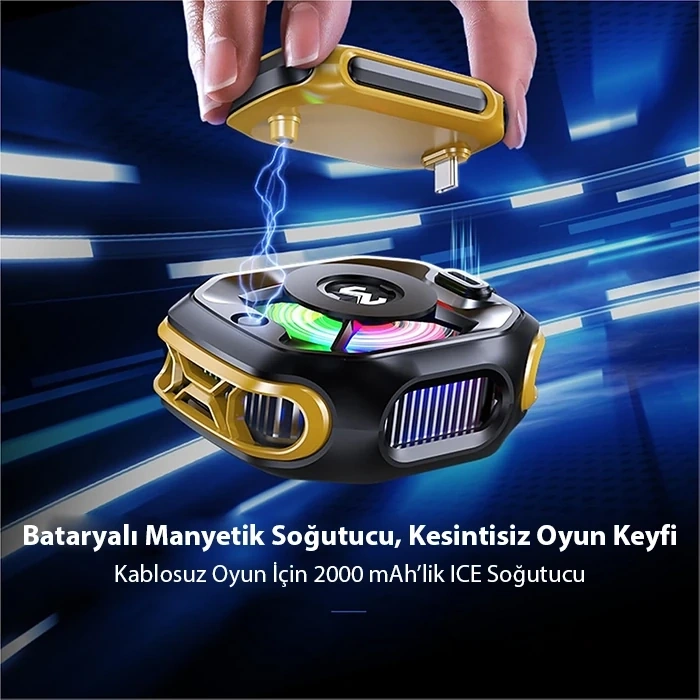 Nevamel Memo CX12 Pro 2000Mah Bataryalı i Manyetik Cep Telefon Soğutma-(5775)