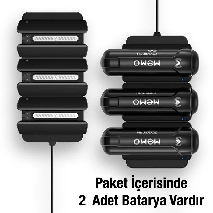 Nevamel MEMO DL10 - CX12 Telefon Soğutucu Fan Batarya Şarj Paneli + 2 Yedek Powerbank-(5775)
