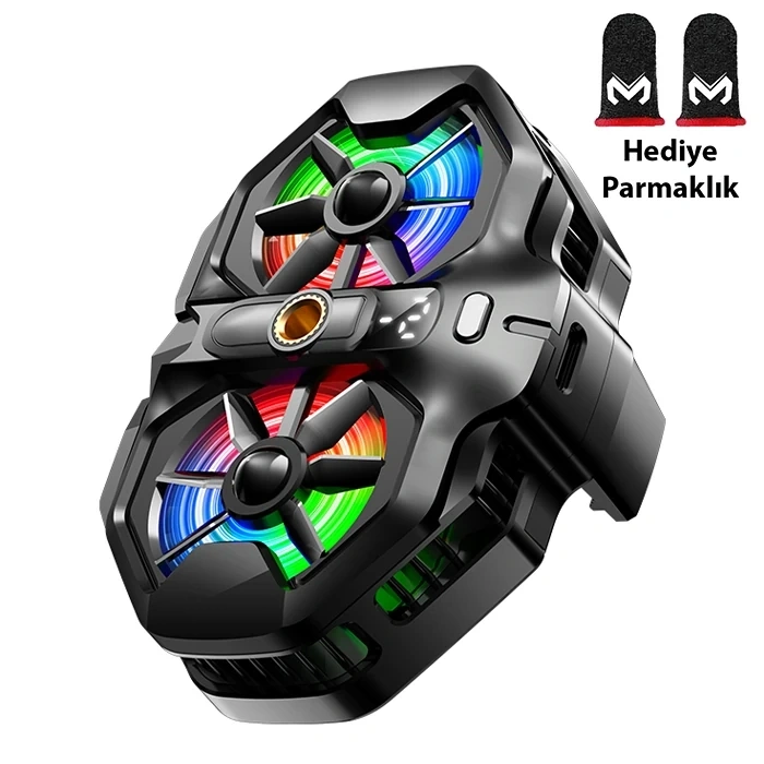 Nevamel MEMO DL21 Yarı İletken Arka Klipsli Çift Fanlı Soğutma Radyatörü PUBG Oyun Soğutucu iOS Android-(5775)