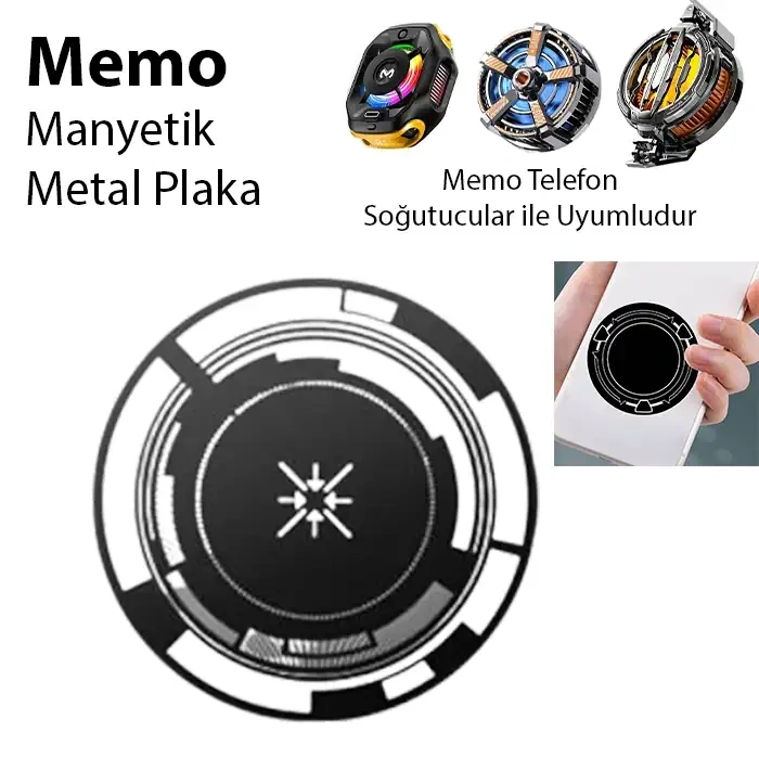 Nevamel Memo Manyetik Metal Halka - Memo Telefon Soğutucu Uyumlu CX07-CX08 ve Manyetik Tüm modeller-(5775)