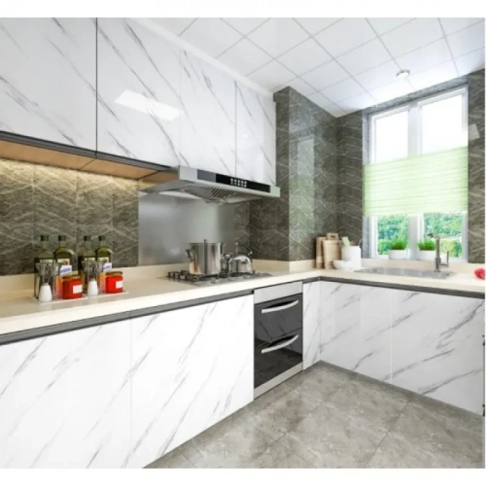 Nevamel Mermer Desenli Yapışkanlı Tezgah Folyosu 5 mt.